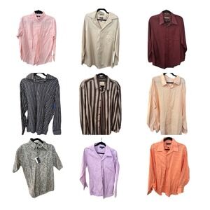 Men's Long Sleeve Button Down Dress Shirt Cotton Blend Casual Dressy S, M, L, XL
